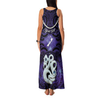 Personalised Maori Matariki Manaia Waiporoporo Family Matching Tank Maxi Dress and Hawaiian Shirt Maori Kowhaiwhai Pattern Galaxy LT01 - Polynesian Pride