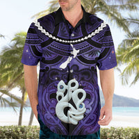 Personalised Maori Matariki Manaia Waiporoporo Hawaiian Shirt Maori Kowhaiwhai Pattern Galaxy