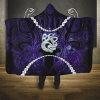 Maori Matariki Manaia Waiporoporo Hooded Blanket Maori Kowhaiwhai Pattern Galaxy