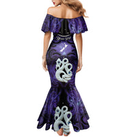 Personalised Maori Matariki Manaia Waiporoporo Mermaid Dress Maori Kowhaiwhai Pattern Galaxy LT01 - Polynesian Pride