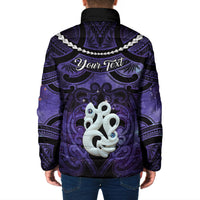 Personalised Maori Matariki Manaia Waiporoporo Padded Jacket Maori Kowhaiwhai Pattern Galaxy LT01 - Polynesian Pride