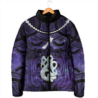 Personalised Maori Matariki Manaia Waiporoporo Padded Jacket Maori Kowhaiwhai Pattern Galaxy LT01 - Polynesian Pride