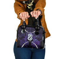 Maori Matariki Manaia Waiporoporo Shoulder Handbag Maori Kowhaiwhai Pattern Galaxy LT01 One Size Purple - Polynesian Pride