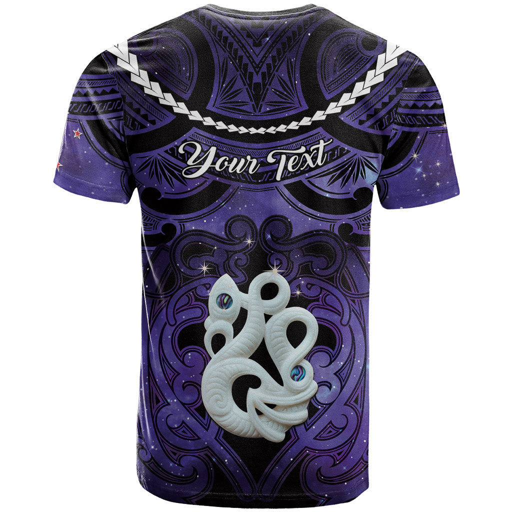 Personalised Maori Matariki Manaia Waiporoporo T Shirt Maori Kowhaiwhai Pattern Galaxy