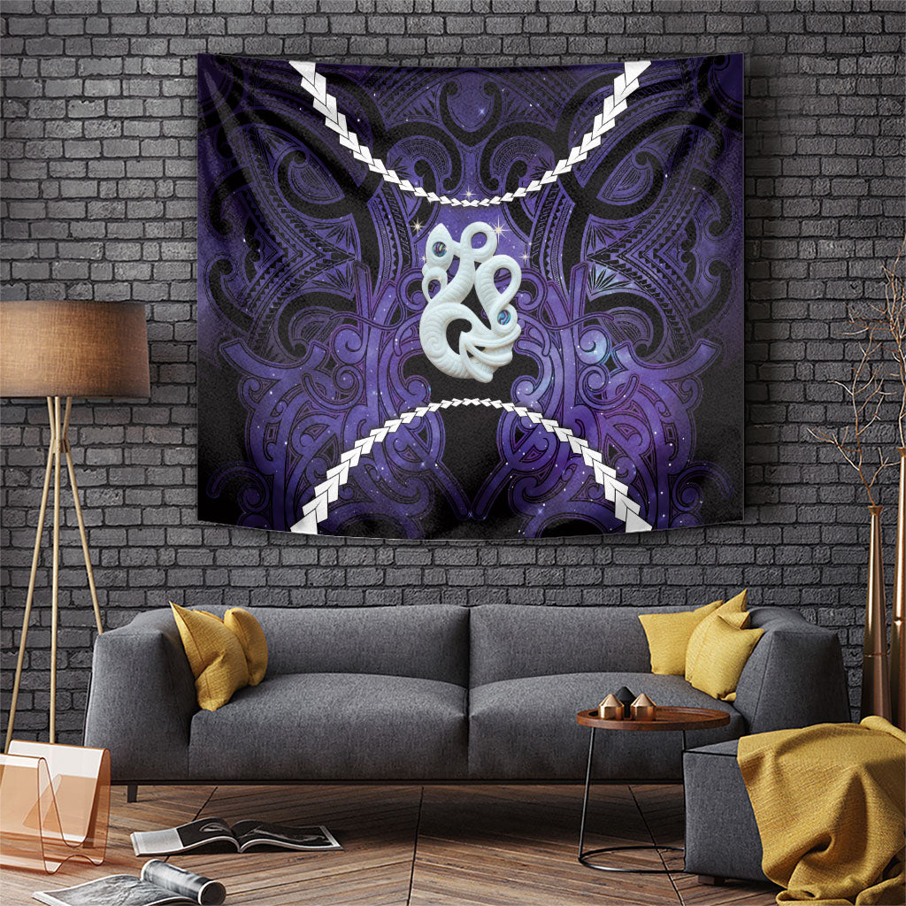 Maori Matariki Manaia Waiporoporo Tapestry Maori Kowhaiwhai Pattern Galaxy