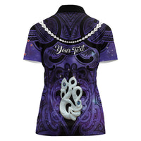 Personalised Maori Matariki Manaia Waiporoporo Women Polo Shirt Maori Kowhaiwhai Pattern Galaxy LT01 - Polynesian Pride