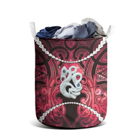 Maori Matariki Manaia Whero Laundry Basket Maori Kowhaiwhai Pattern Galaxy