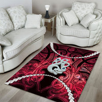 Maori Matariki Manaia Whero Area Rug Maori Kowhaiwhai Pattern Galaxy LT01 - Polynesian Pride