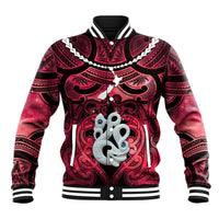 Personalised Maori Matariki Manaia Whero Baseball Jacket Maori Kowhaiwhai Pattern Galaxy
