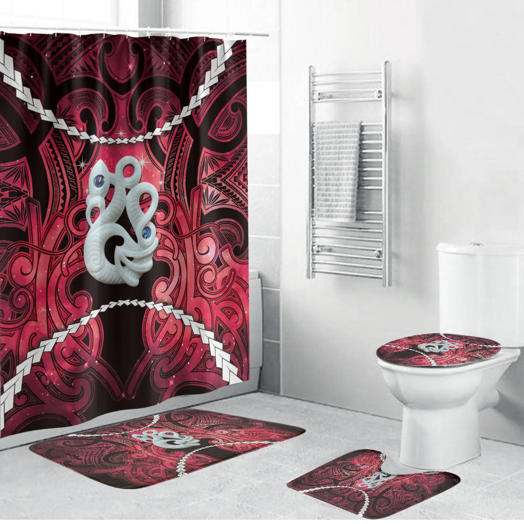 Maori Matariki Manaia Whero Bathroom Set Maori Kowhaiwhai Pattern Galaxy