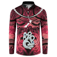 Personalised Maori Matariki Manaia Whero Button Sweatshirt Maori Kowhaiwhai Pattern Galaxy