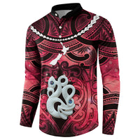 Personalised Maori Matariki Manaia Whero Button Sweatshirt Maori Kowhaiwhai Pattern Galaxy