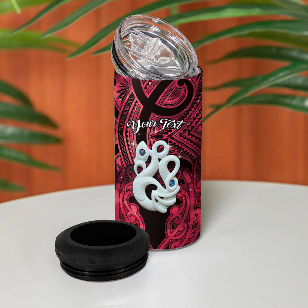 Personalised Maori Matariki Manaia Whero 4 in 1 Can Cooler Tumbler Maori Kowhaiwhai Pattern Galaxy LT01 - Polynesian Pride