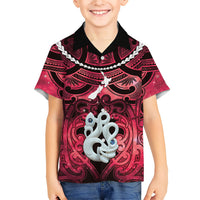 Personalised Maori Matariki Manaia Whero Family Matching Puletasi and Hawaiian Shirt Maori Kowhaiwhai Pattern Galaxy