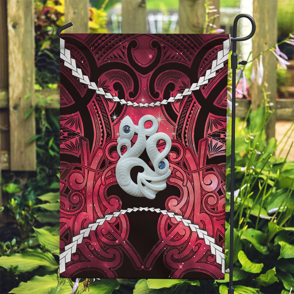 Maori Matariki Manaia Whero Garden Flag Maori Kowhaiwhai Pattern Galaxy