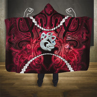 Maori Matariki Manaia Whero Hooded Blanket Maori Kowhaiwhai Pattern Galaxy