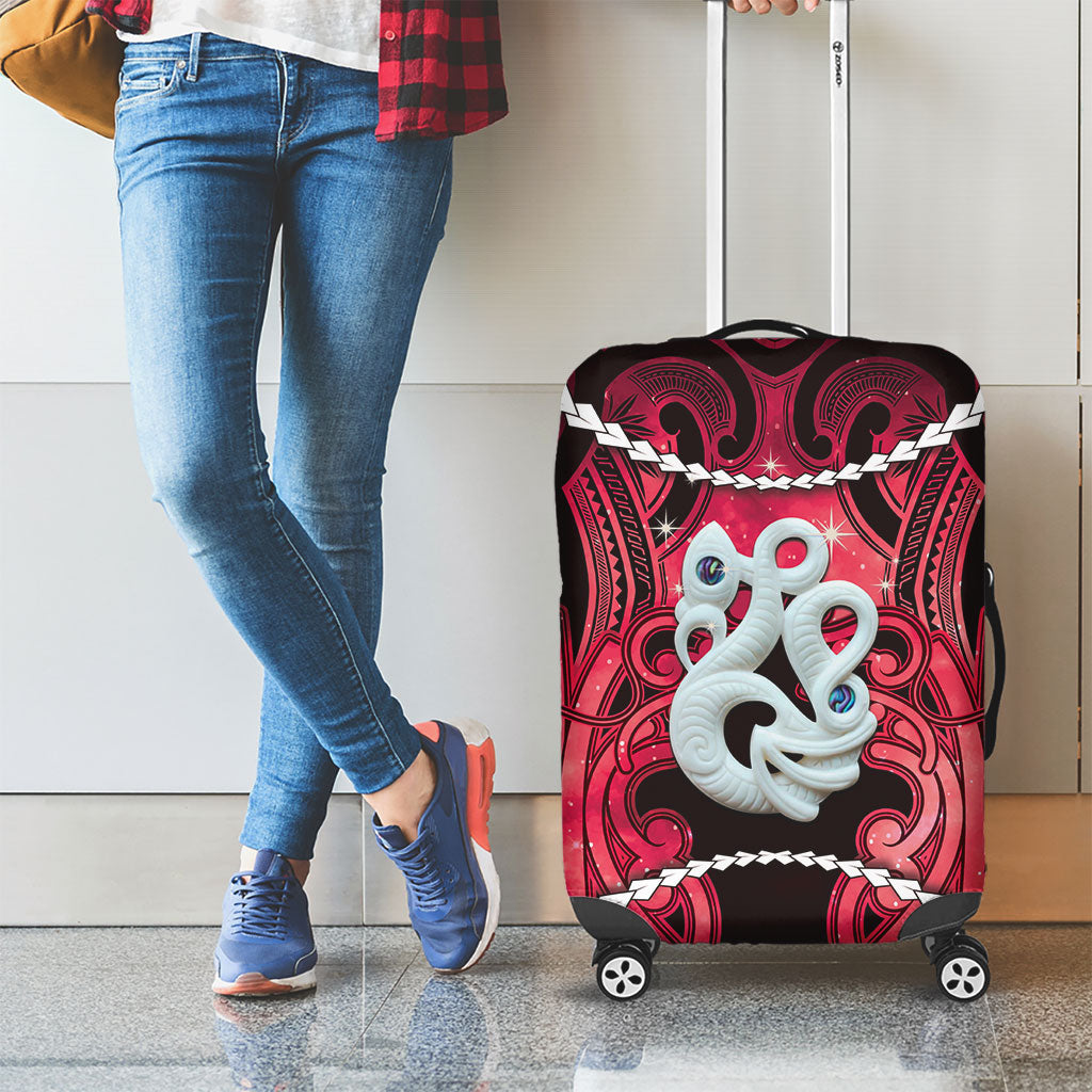 Maori Matariki Manaia Whero Luggage Cover Maori Kowhaiwhai Pattern Galaxy LT01 - Polynesian Pride