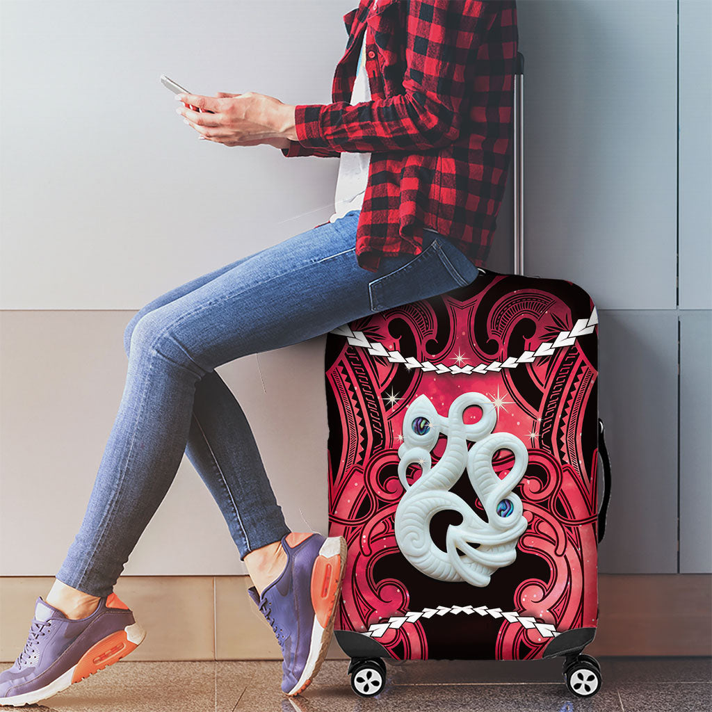 Maori Matariki Manaia Whero Luggage Cover Maori Kowhaiwhai Pattern Galaxy LT01 - Polynesian Pride