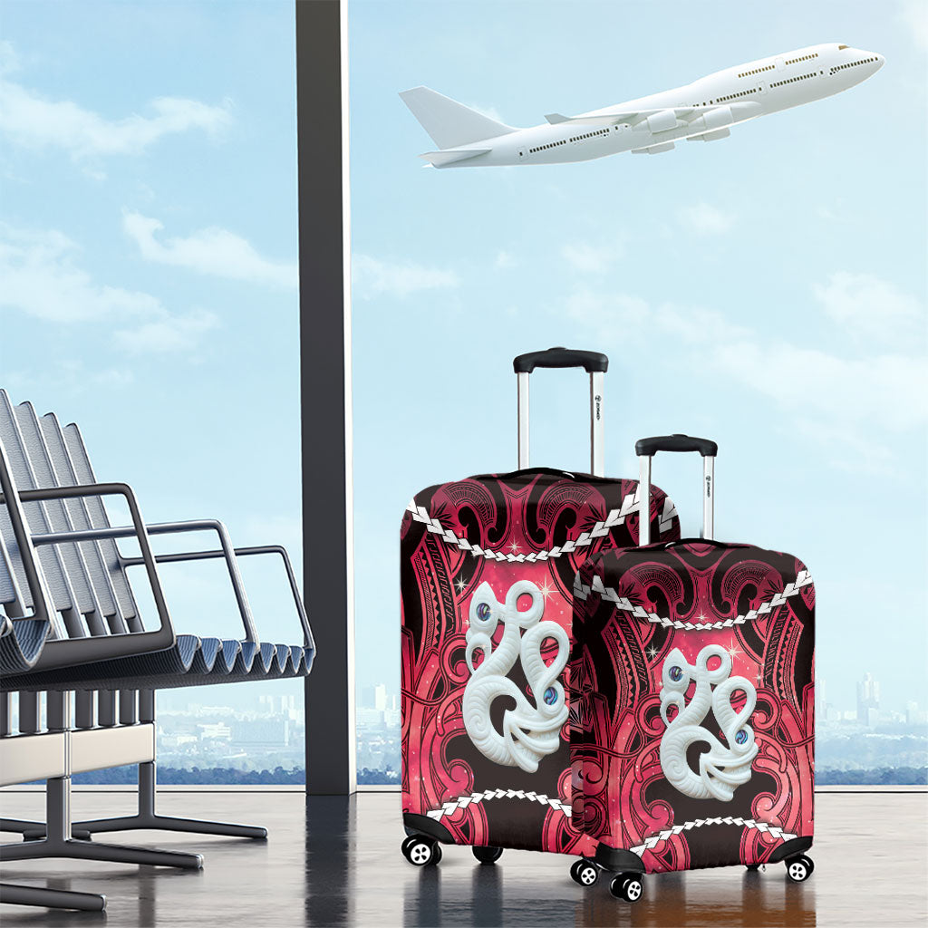 Maori Matariki Manaia Whero Luggage Cover Maori Kowhaiwhai Pattern Galaxy LT01 - Polynesian Pride