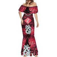Personalised Maori Matariki Manaia Whero Mermaid Dress Maori Kowhaiwhai Pattern Galaxy