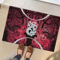 Maori Matariki Manaia Whero Rubber Doormat Maori Kowhaiwhai Pattern Galaxy LT01 - Polynesian Pride