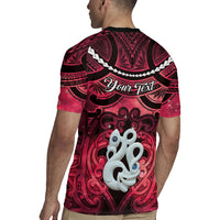 Personalised Maori Matariki Manaia Whero Rugby Jersey Maori Kowhaiwhai Pattern Galaxy LT01 - Polynesian Pride