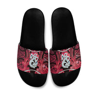 Maori Matariki Manaia Whero Slide Sandals Maori Kowhaiwhai Pattern Galaxy