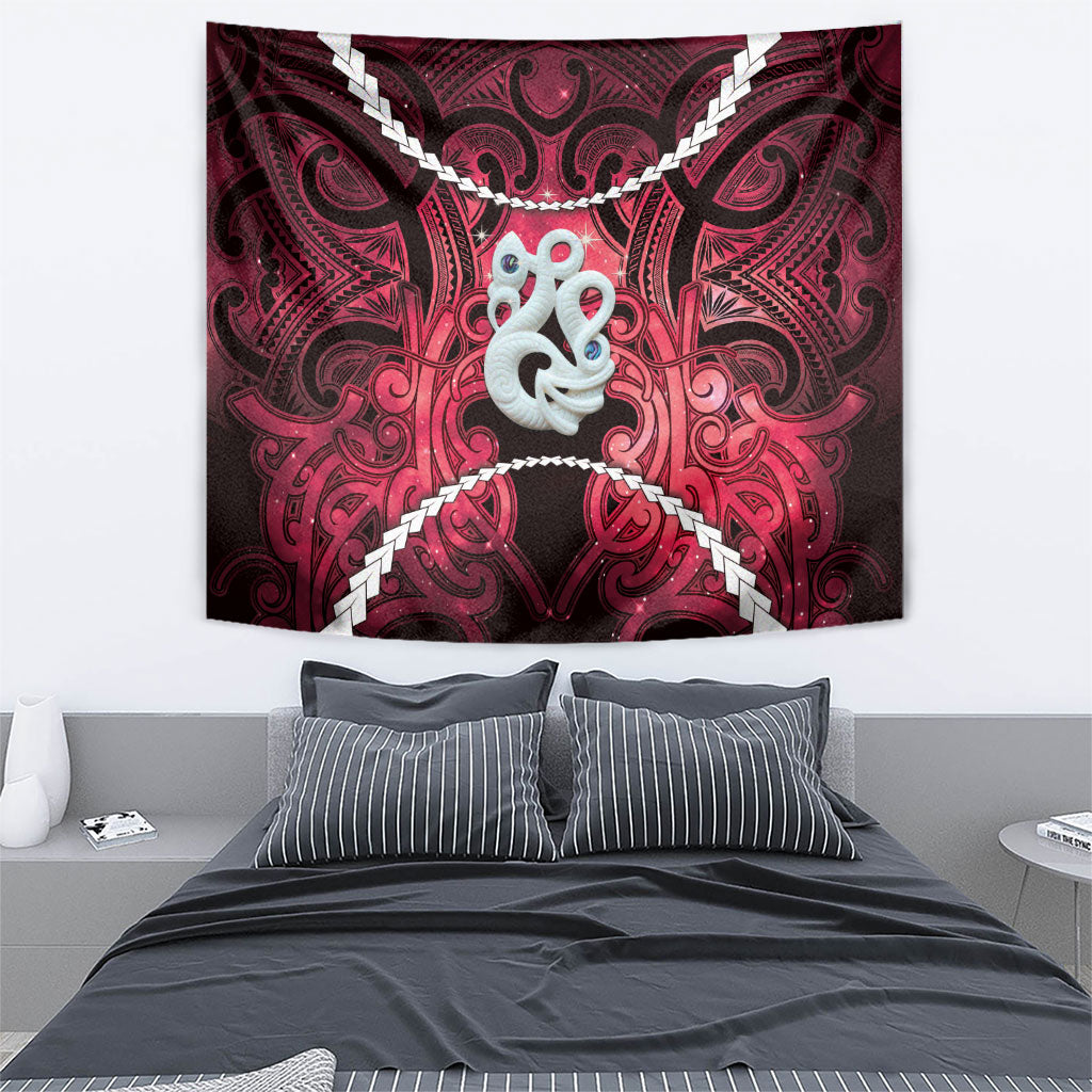 Maori Matariki Manaia Whero Tapestry Maori Kowhaiwhai Pattern Galaxy