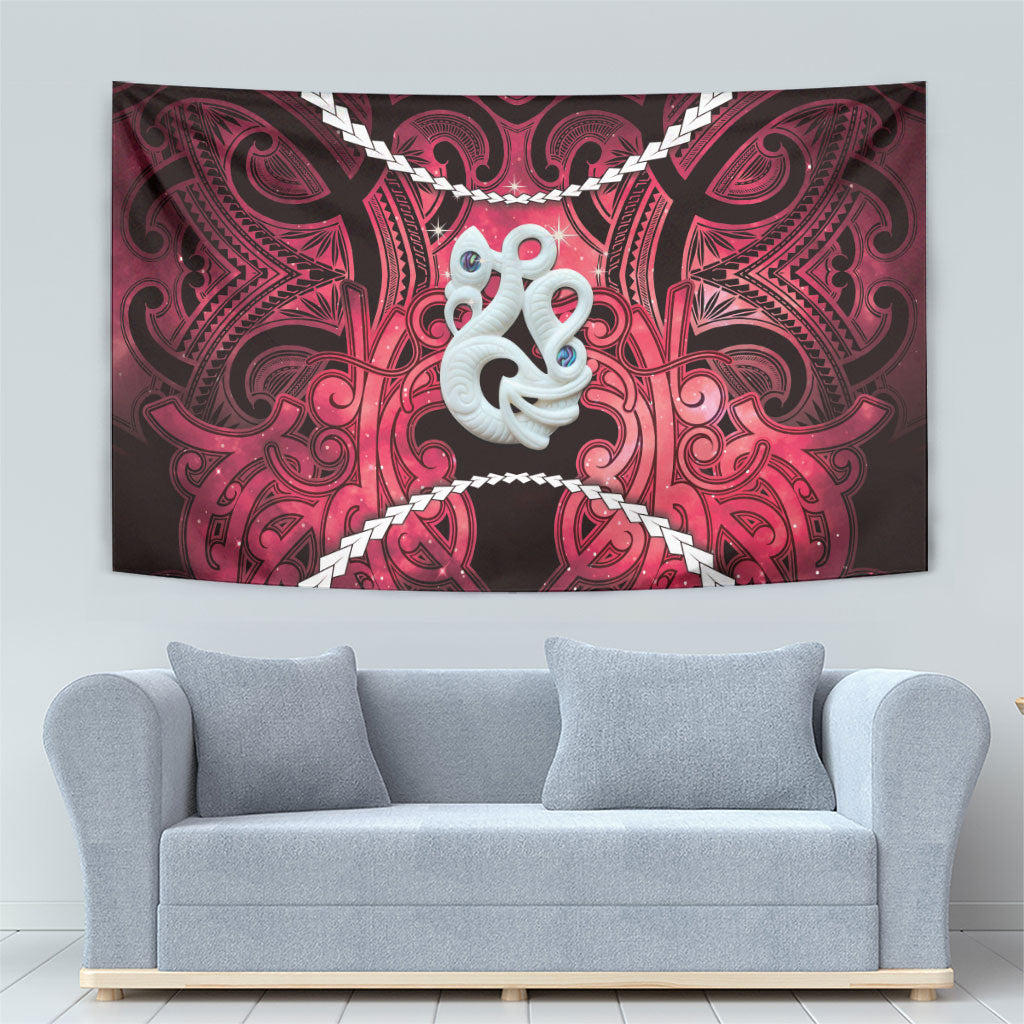 Maori Matariki Manaia Whero Tapestry Maori Kowhaiwhai Pattern Galaxy