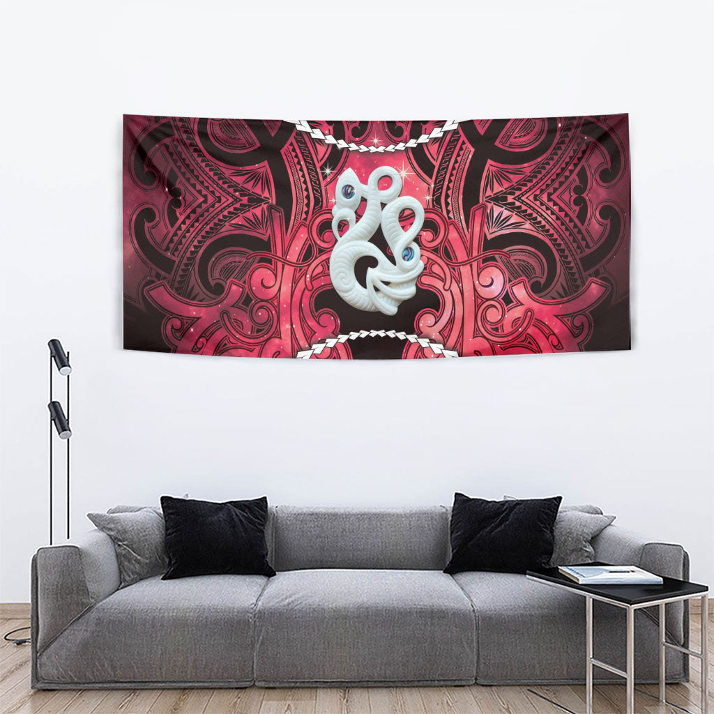 Maori Matariki Manaia Whero Tapestry Maori Kowhaiwhai Pattern Galaxy