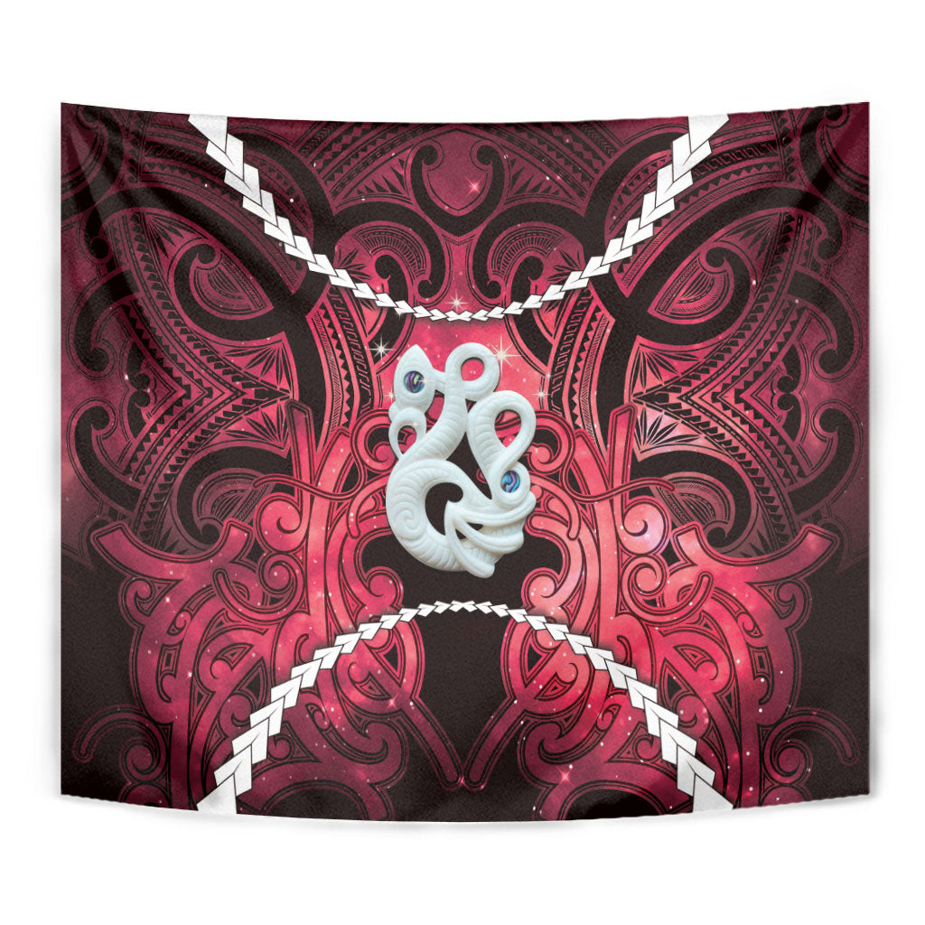 Maori Matariki Manaia Whero Tapestry Maori Kowhaiwhai Pattern Galaxy