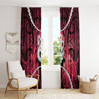 Maori Matariki Manaia Whero Window Curtain Maori Kowhaiwhai Pattern Galaxy LT01 - Polynesian Pride