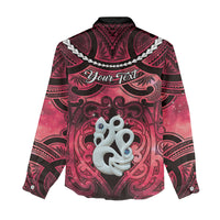 Personalised Maori Matariki Manaia Whero Women Casual Shirt Maori Kowhaiwhai Pattern Galaxy LT01 - Polynesian Pride