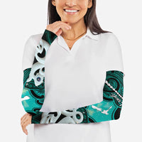 Personalised Maori Matariki Manaia Turquoise Arm Sleeves Maori Kowhaiwhai Pattern Galaxy