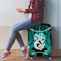 Maori Matariki Manaia Turquoise Luggage Cover Maori Kowhaiwhai Pattern Galaxy LT01 - Polynesian Pride