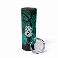 Personalised Maori Matariki Manaia Turquoise Skinny Tumbler Maori Kowhaiwhai Pattern Galaxy LT01 - Polynesian Pride