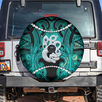 Maori Matariki Manaia Turquoise Spare Tire Cover Maori Kowhaiwhai Pattern Galaxy LT01 Turquoise - Polynesian Pride