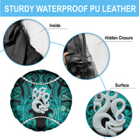 Maori Matariki Manaia Turquoise Spare Tire Cover Maori Kowhaiwhai Pattern Galaxy LT01 - Polynesian Pride