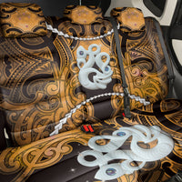 Maori Matariki Manaia Kowhai Back Car Seat Cover Maori Kowhaiwhai Pattern Galaxy