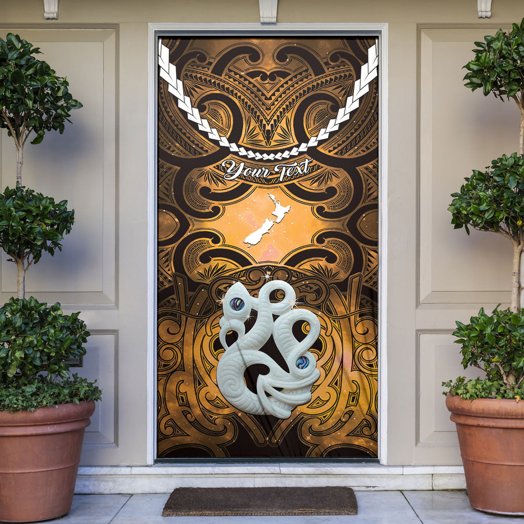Personalised Maori Matariki Manaia Kowhai Door Cover Maori Kowhaiwhai Pattern Galaxy