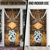 Personalised Maori Matariki Manaia Kowhai Door Cover Maori Kowhaiwhai Pattern Galaxy