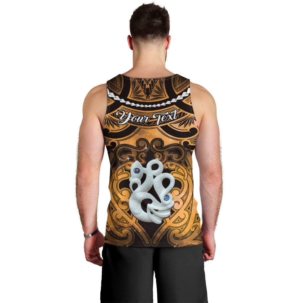 Personalised Maori Matariki Manaia Kowhai Men Tank Top Maori Kowhaiwhai Pattern Galaxy LT01 - Polynesian Pride