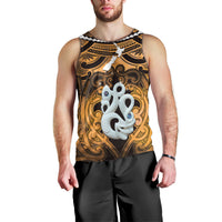 Personalised Maori Matariki Manaia Kowhai Men Tank Top Maori Kowhaiwhai Pattern Galaxy LT01 - Polynesian Pride