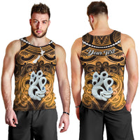 Personalised Maori Matariki Manaia Kowhai Men Tank Top Maori Kowhaiwhai Pattern Galaxy LT01 - Polynesian Pride