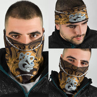 Maori Matariki Manaia Kowhai Neck Gaiter Maori Kowhaiwhai Pattern Galaxy