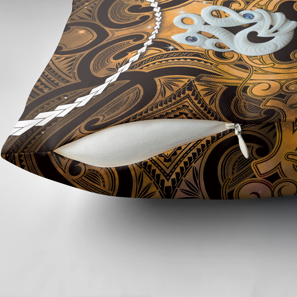 Maori Matariki Manaia Kowhai Pillow Cover Maori Kowhaiwhai Pattern Galaxy