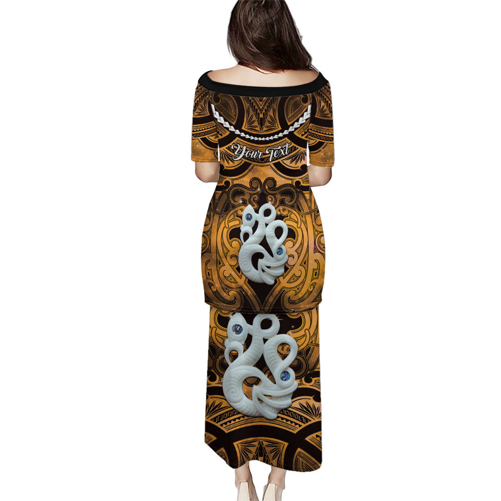 Personalised Maori Matariki Manaia Kowhai Puletasi Maori Kowhaiwhai Pattern Galaxy LT01 - Polynesian Pride