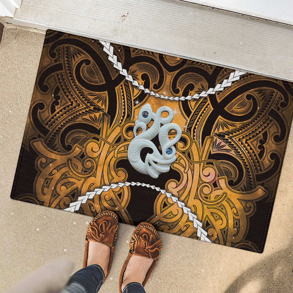 Maori Matariki Manaia Kowhai Rubber Doormat Maori Kowhaiwhai Pattern Galaxy
