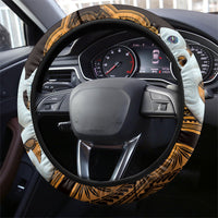 Maori Matariki Manaia Kowhai Steering Wheel Cover Maori Kowhaiwhai Pattern Galaxy LT01 - Polynesian Pride