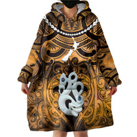 Personalised Maori Matariki Manaia Kowhai Wearable Blanket Hoodie Maori Kowhaiwhai Pattern Galaxy LT01 - Polynesian Pride